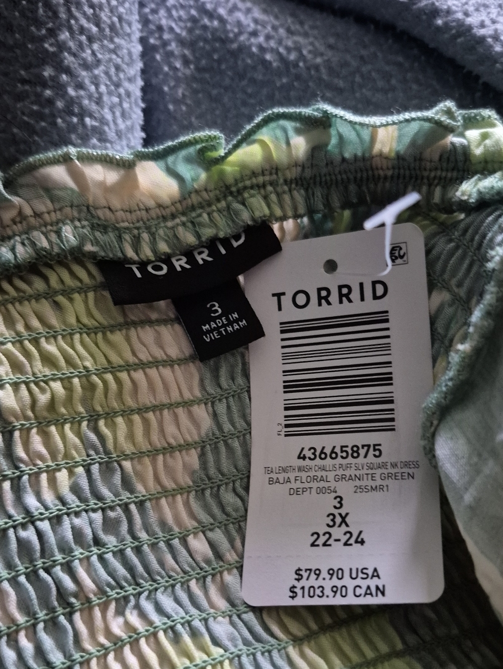 torrid Pastel Green Floral Off-Shoulder Midi Dress Sz.3X NWT - Picture 8 of 9